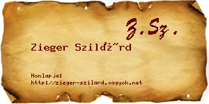 Zieger Szilárd névjegykártya
